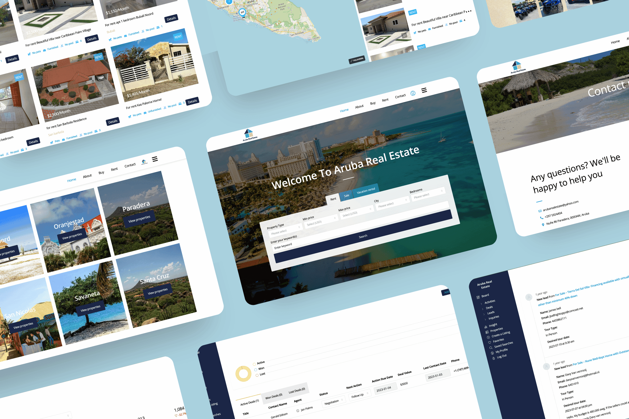 Aruba Real Estate Brokers, Website, SEO & paid social by Let's Build That Site