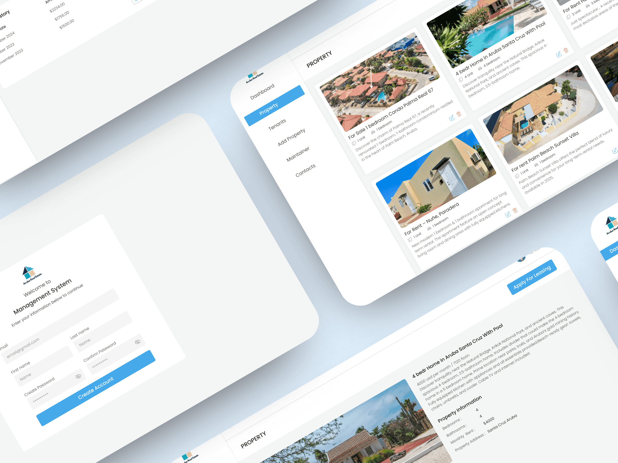 Aruba Real Estate CRM, Custom CRM platform by Let's Build That Site