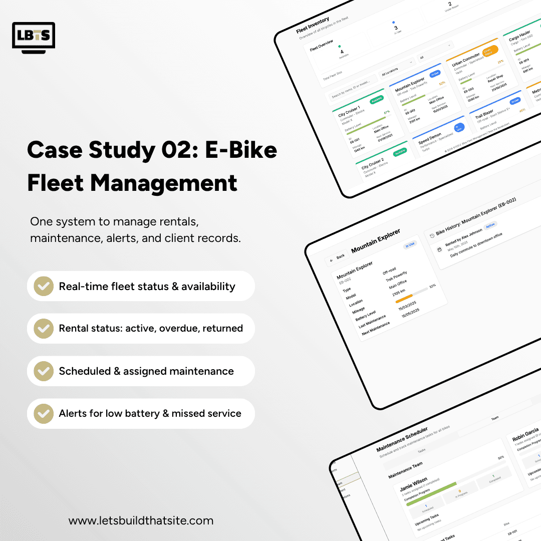 E-Bike Fleet Management, Fleet management system by Let's Build That Site