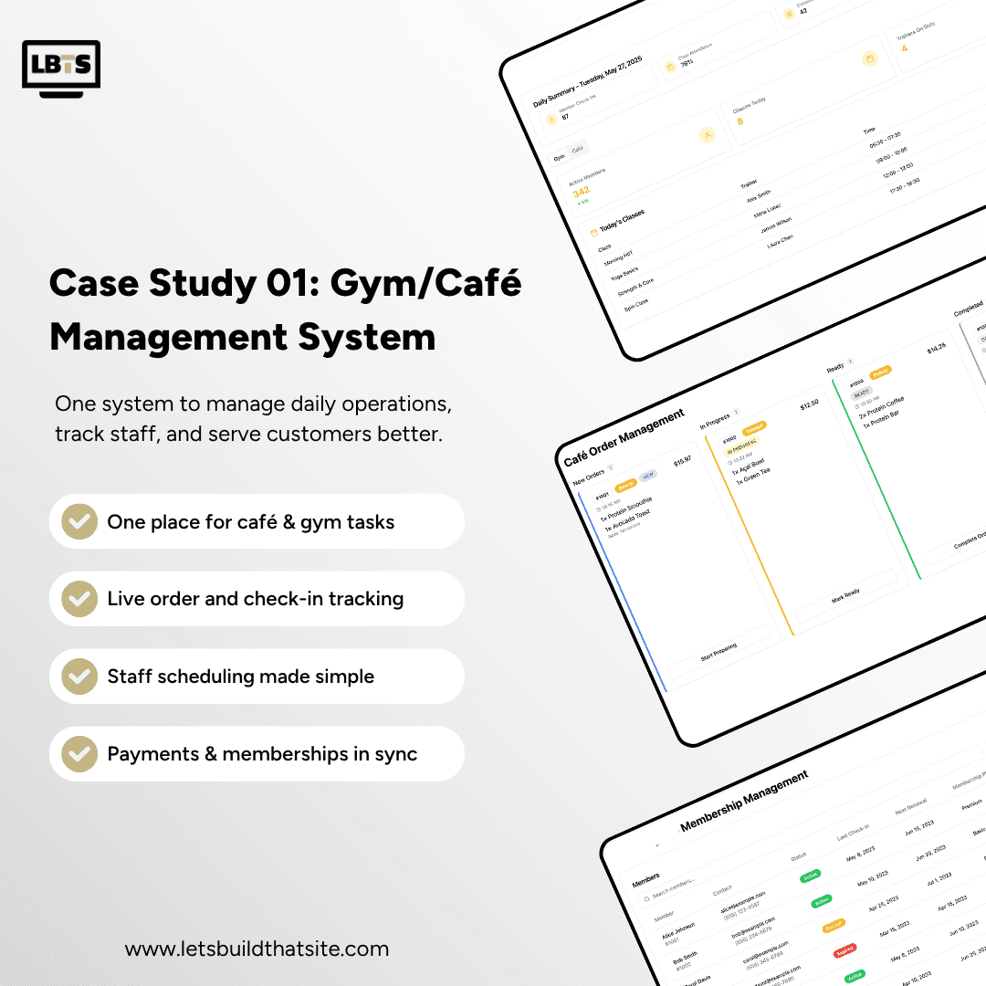 Gym / Café Management System, Gym & café management system by Let's Build That Site