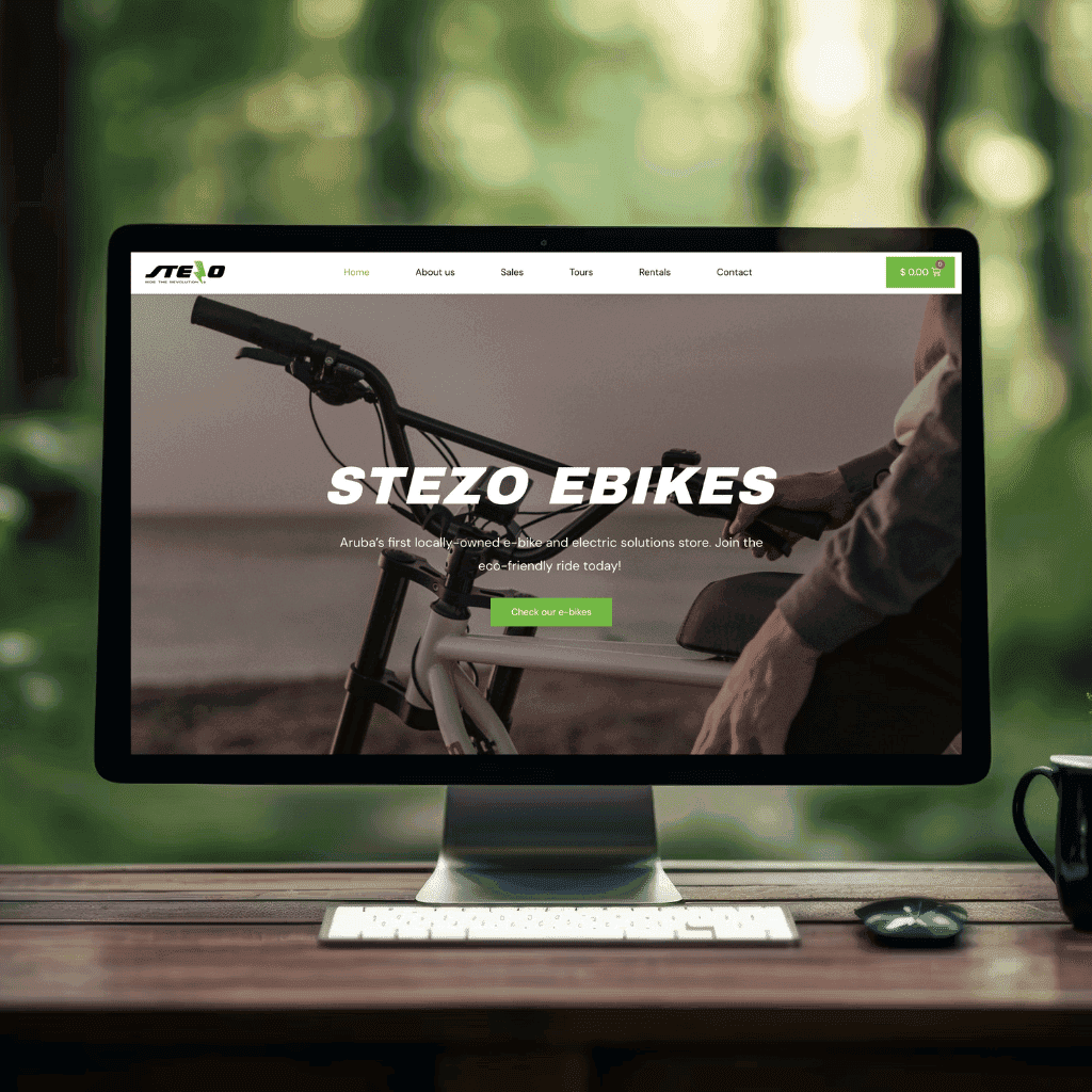 Stezo eBikes, E-bike retail by Let's Build That Site